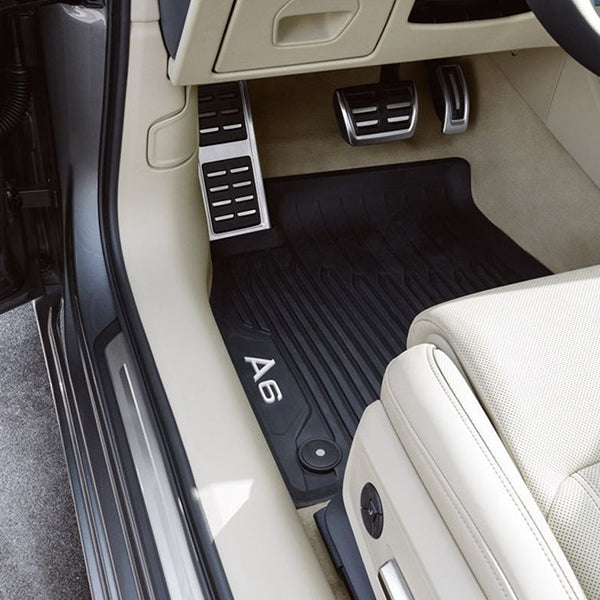 Audi A6 Front Floor Rubber Mats Set Waterproof Winter Protection Genuine