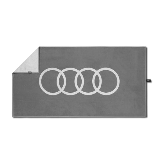 Audi towel, lightgrey, 80x150cm
