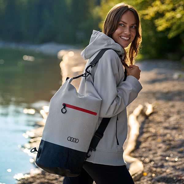 Audi duffle bag, light grey